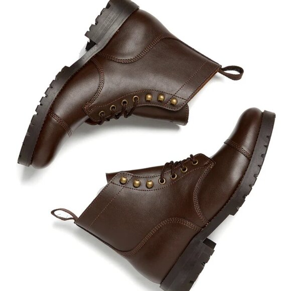 Will's Vegan Store | Work Boots Dark Brown Size 6 NWT - Picture 1 of 14